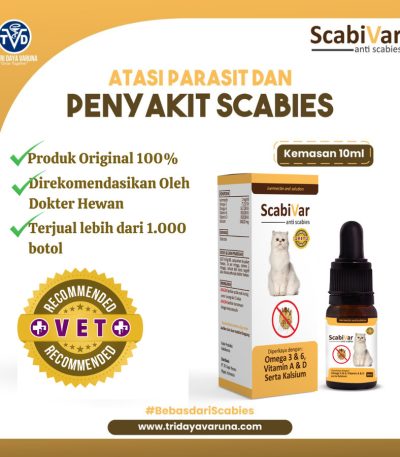 Scabivar Sirup Anti Skabies Hewan Kucing Anjing